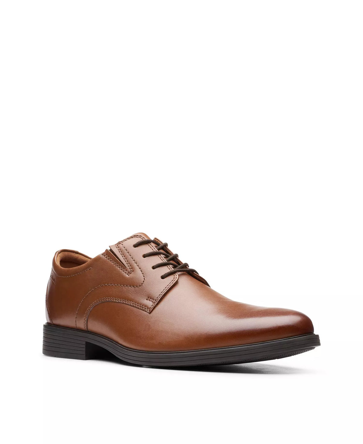 Clarks Men's Whiddon Plain Oxfords  Dark Tan Light Size 10