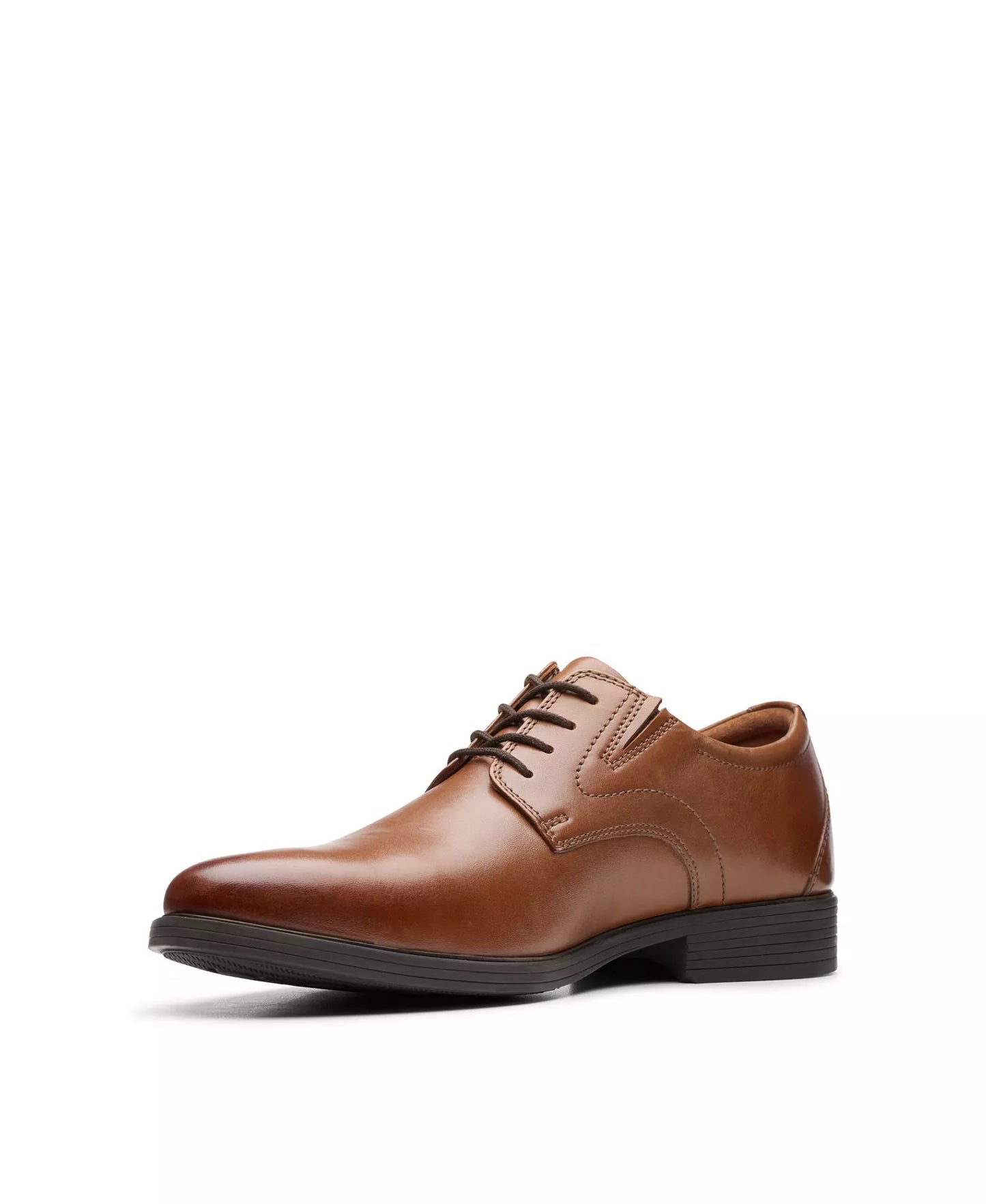 Clarks Men's Whiddon Plain Oxfords  Dark Tan Light Size 10