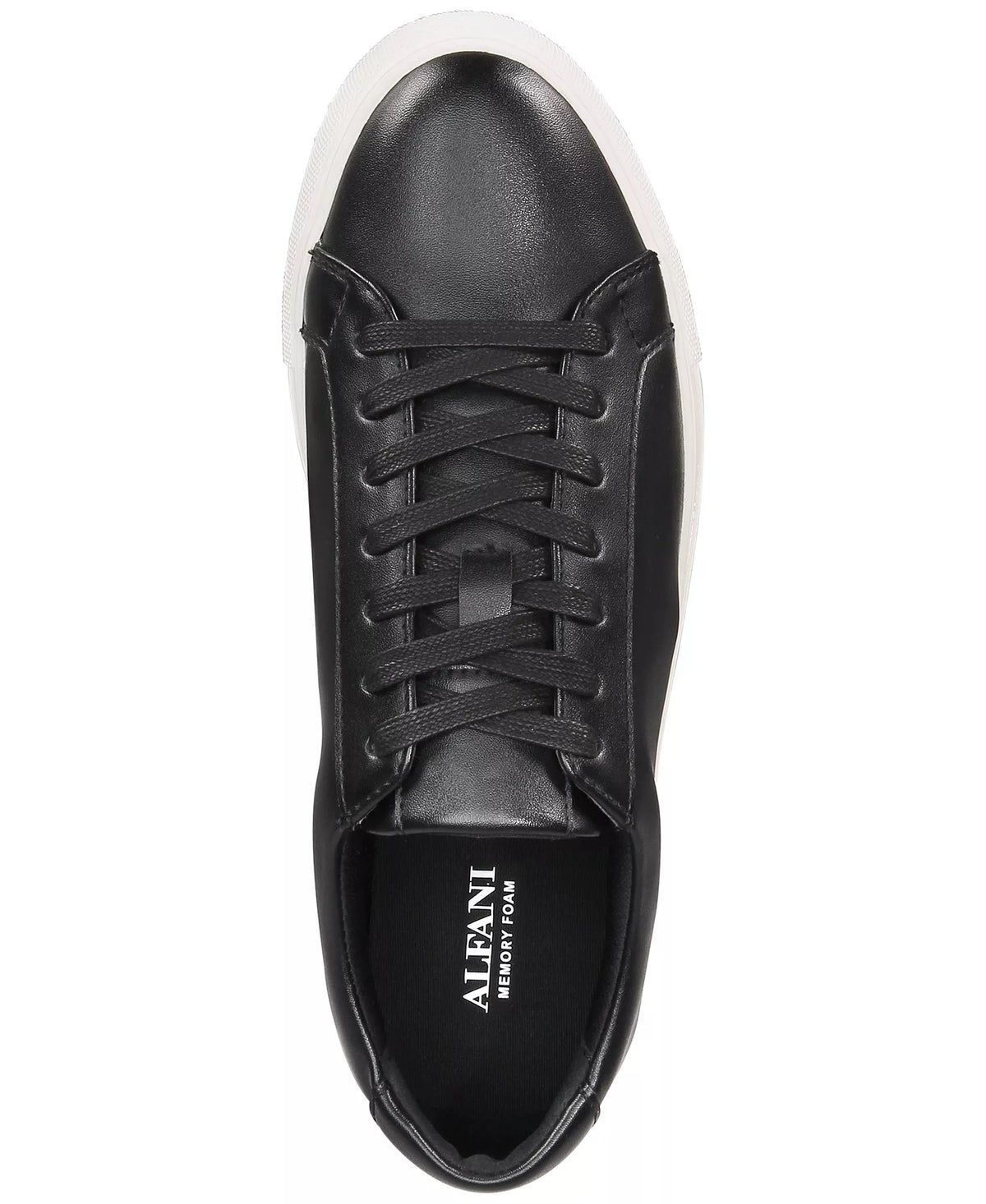 Alfani Men's Grayson Lace-Up Sneakers  Black/White Size 8.5