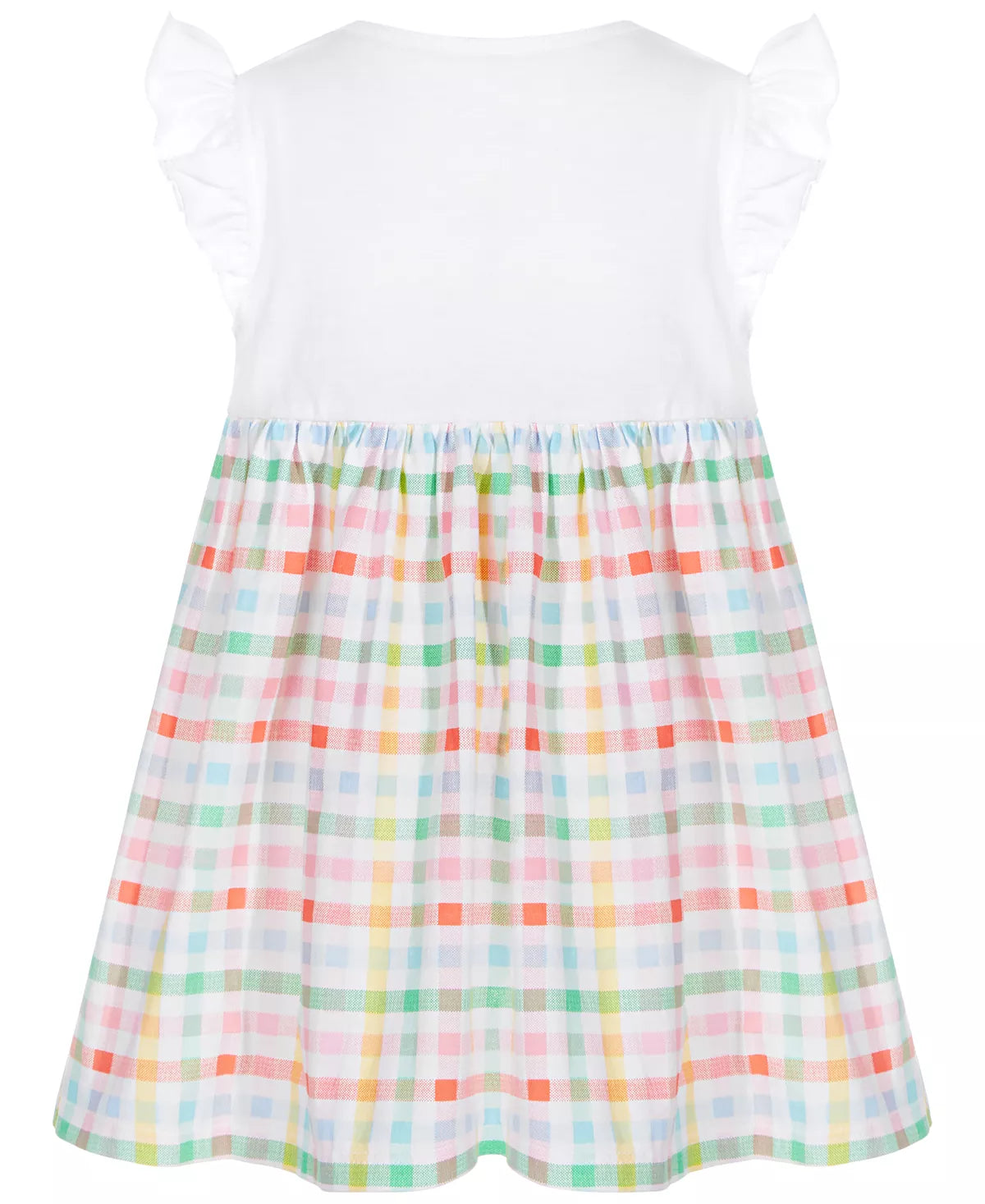 First Impressions Baby Girls Rainbow Gingham Cotton Dress  Color Bright White Size 24 months