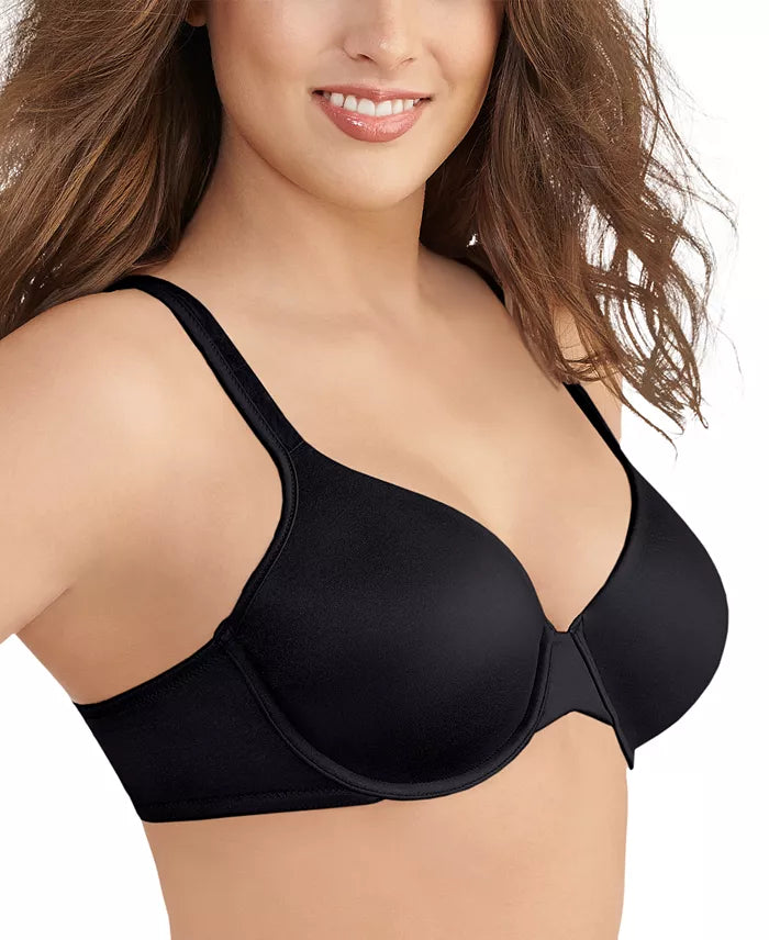 Vanity Fair Body Shine Full Coverage Underwire Contour Bra  Midnight Black Size 38C