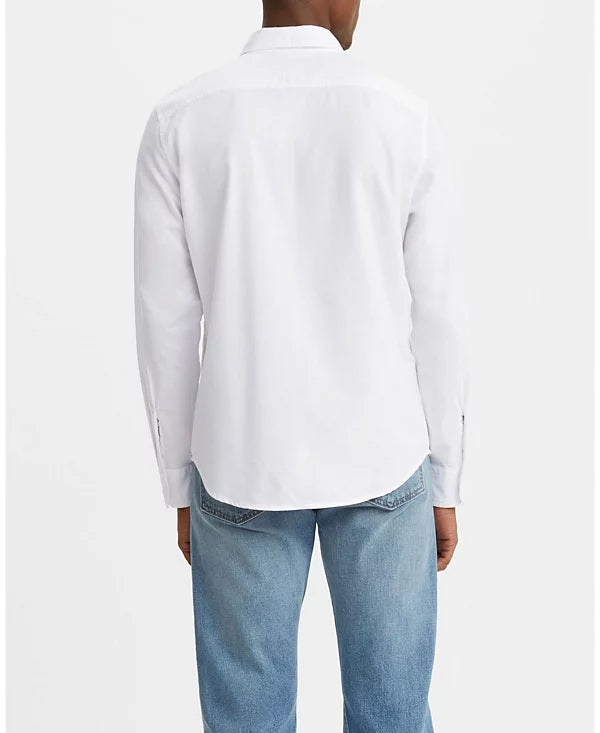 Levi's Men's Classic 1 Pocket Regular-Fit Long Sleeve Shirt  White Size XL