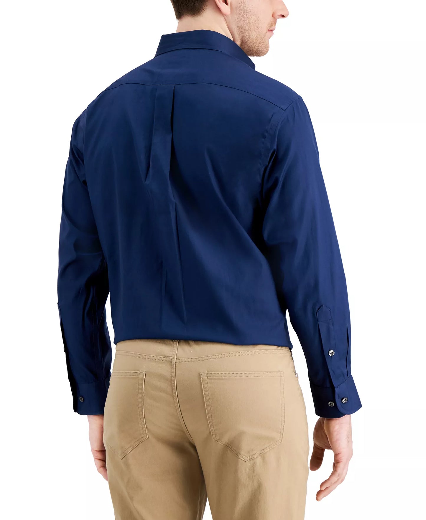 Club Room Men's Regular Fit Pinpoint Dress Shirt  Deep Ocean 18.5 34/35