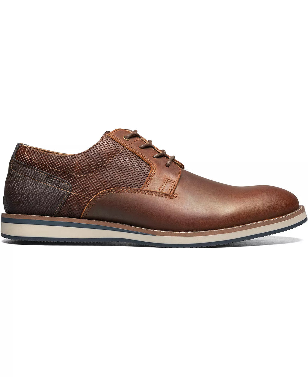 Nunn Bush Men's Circuit Plain Toe Lace-Up Oxfords  Brandy Size 10.5W
