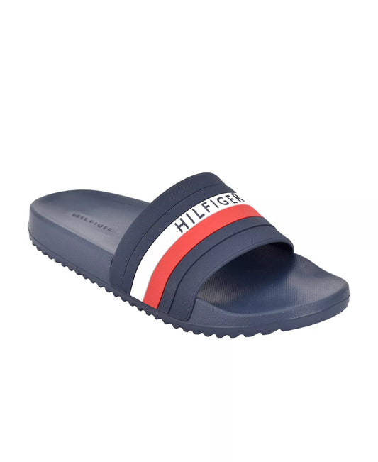 Tommy Hilfiger Men's Riker  Pool Slide Sandals  Navy Size 12