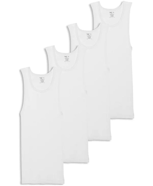 Jockey Men's 4-Pack Cotton Tank Tops  White Size L