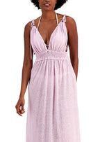 Miken Womens Smocked Midi Dress Cover-Up  Color Orchid Bouquet Size S
