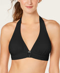 Michael Kors Logo-Ring Halter Bikini Top  Color Black Size S