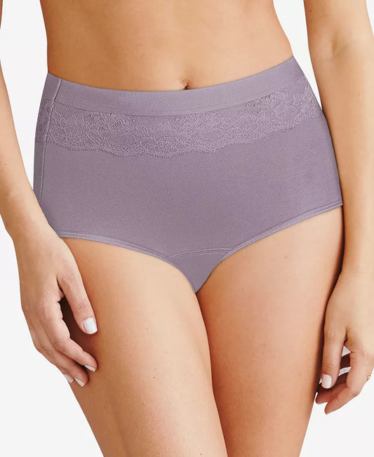 Bali Beautifully Confident Brief Period Underwear Perfect Purple Size 8