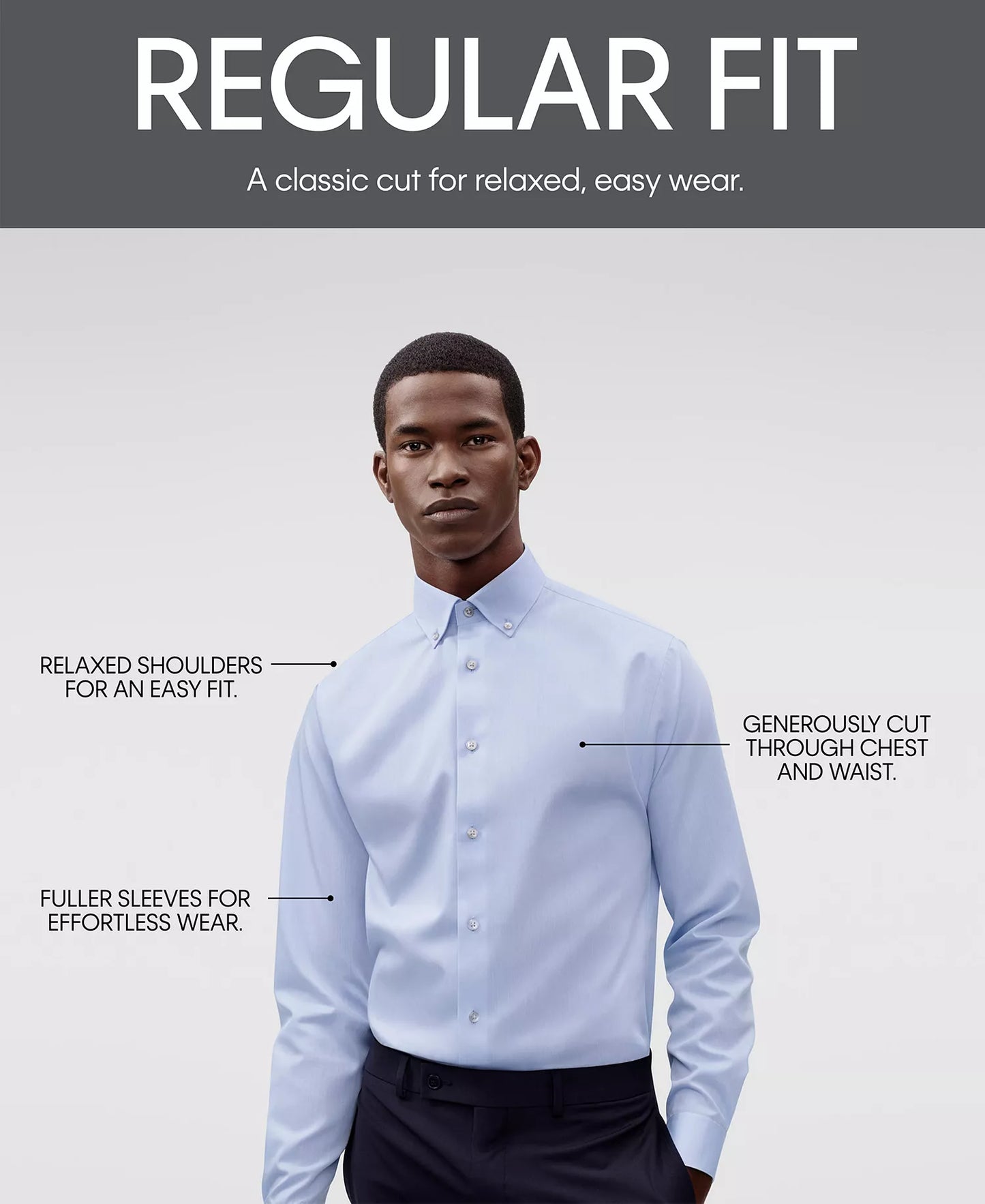 Calvin Klein STEEL Men's Classic Fit Non-Iron Dress Shirt  Lilac 16 34/35