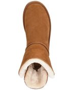Style & Co Women's Tiny2 Olive Suede Faux Fur Lined Winter Boots  Color Chestnut Size 9M