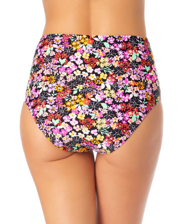 California Waves Juniors High-Rise Strappy-Side Bikini Bottom  Color Multi Print Size M