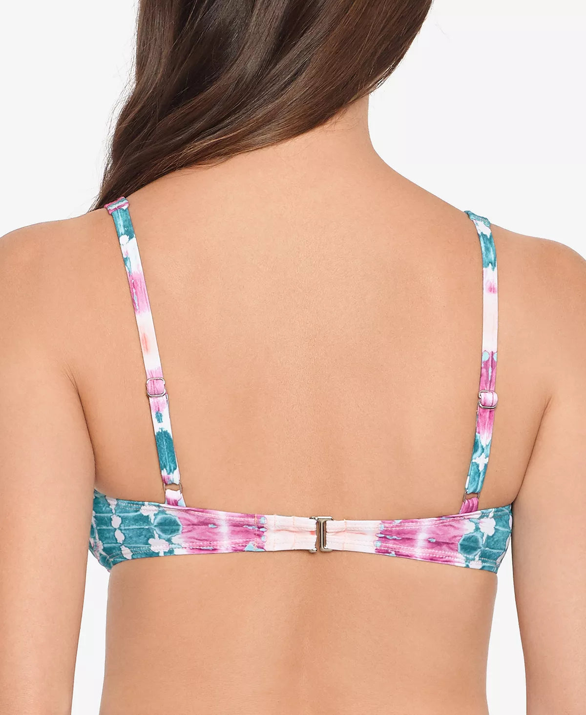 Salt Cove Juniors' Sun-Washed Stripe V-Wire Bralette Bikini Top  Multicolor Size L