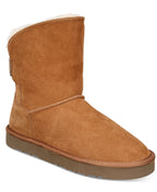 Style & Co Women's Tiny2 Olive Suede Faux Fur Lined Winter Boots  Color Chestnut Size 9M