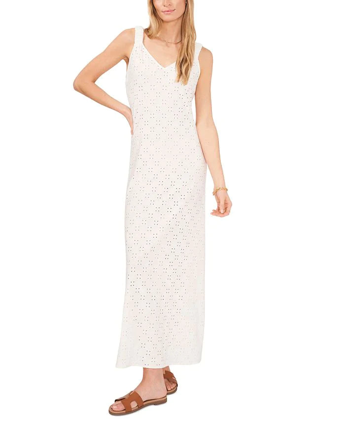 1.STATE Womens Eyelet Maxi Dress Cover-Up  Color New Ivory Size S