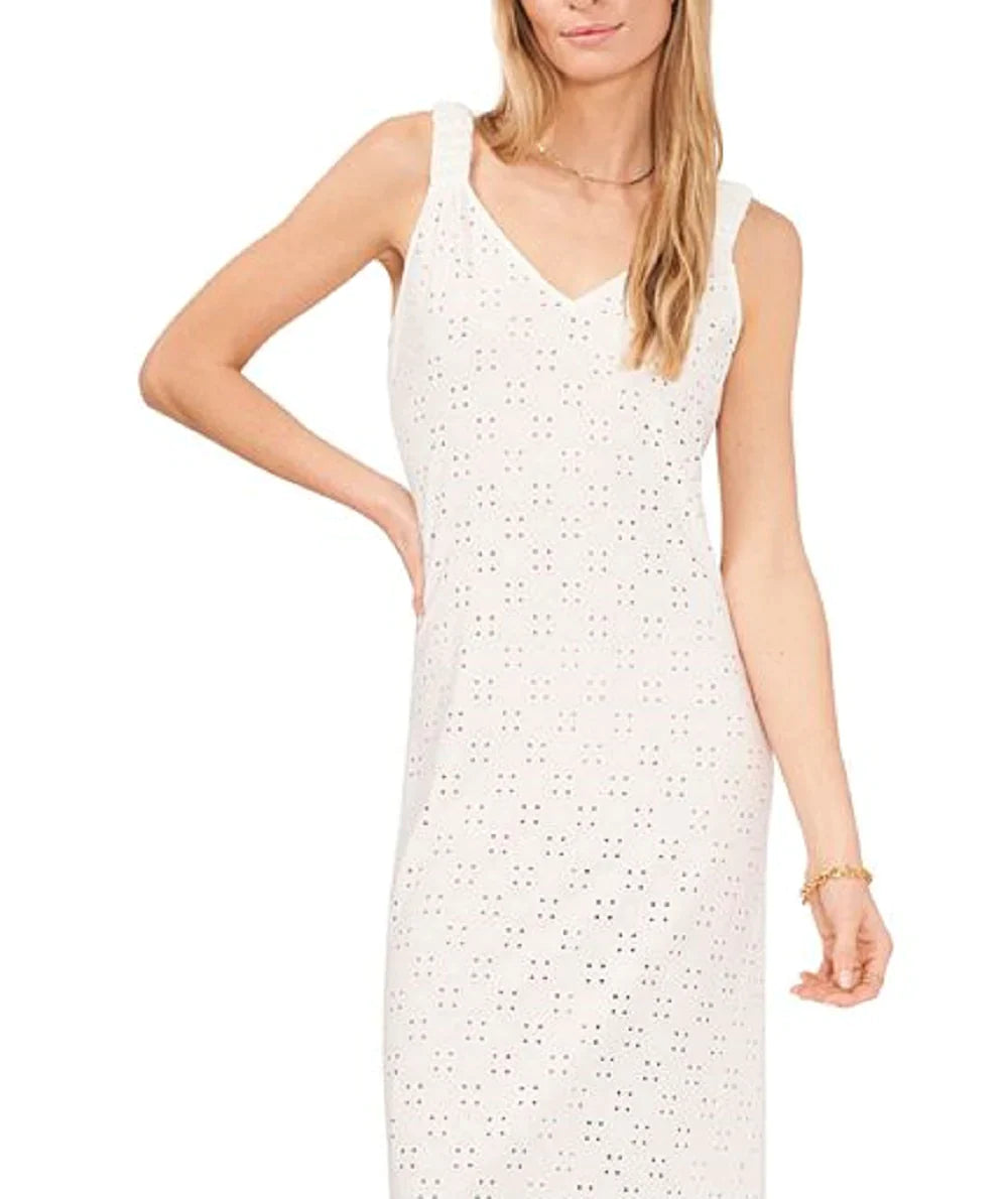 1.STATE Womens Eyelet Maxi Dress Cover-Up  Color New Ivory Size S