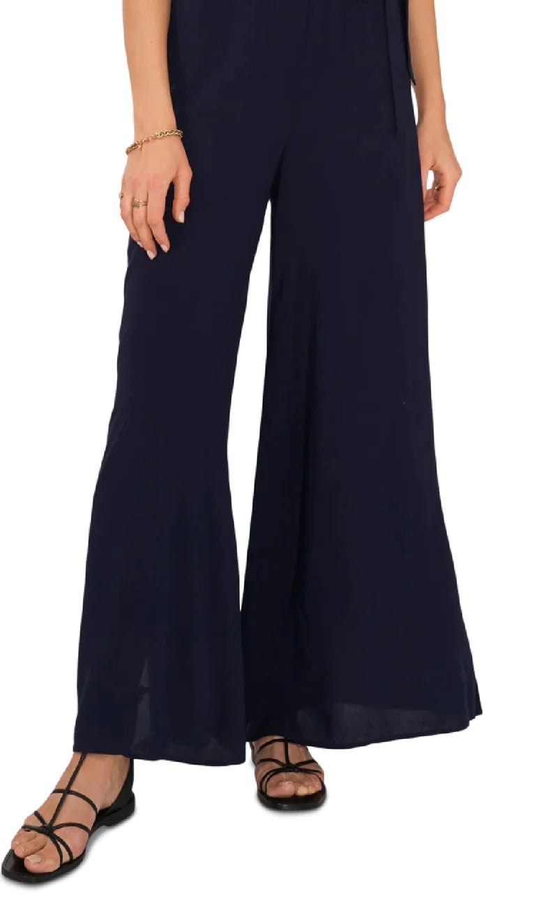 1.STATE Women's Strapless Wide-Leg Jumpsuit  Color Navy Size XL
