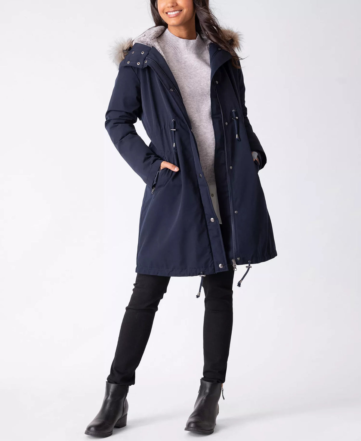 Seraphine Women's 3 in 1 Winter Maternity Jacket  Navy Size 8