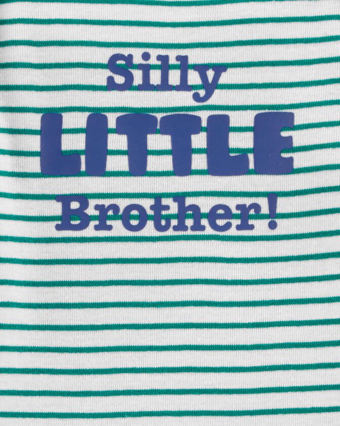 Carters Baby Boys Silly Little Brother Bodysuit  Color Green Size 24 months