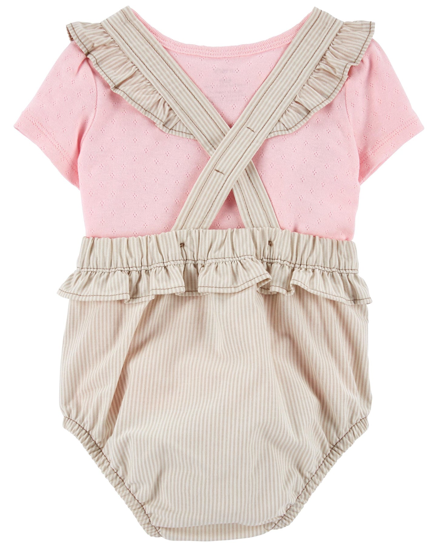 Carters Baby 2-Piece Bodysuit & Bubble Suit Set  Color Tan Size 18 months