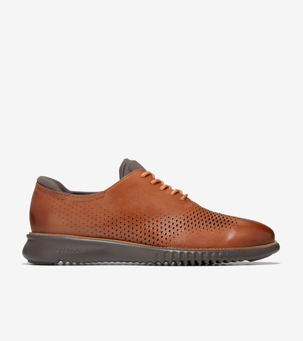 Cole Haan Men's 2.Zerogrand Laser Wingtip Oxfords   British Tan/Java Size 9W