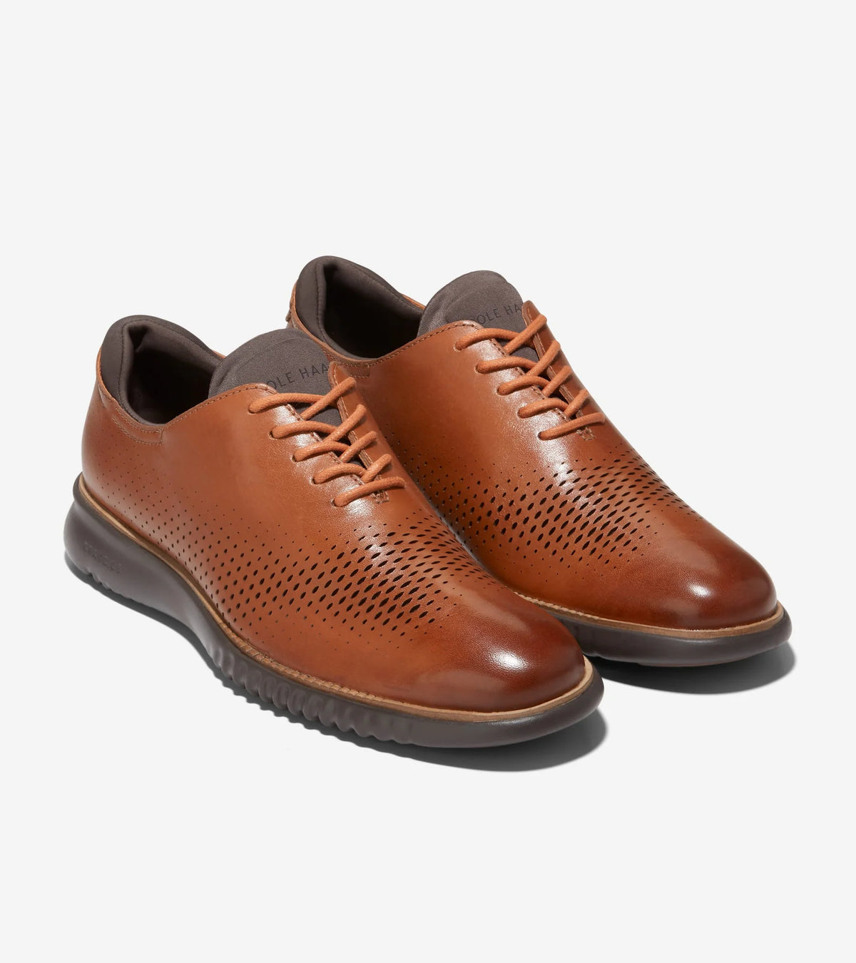Cole Haan Men's 2.Zerogrand Laser Wingtip Oxfords   British Tan/Java Size 9W