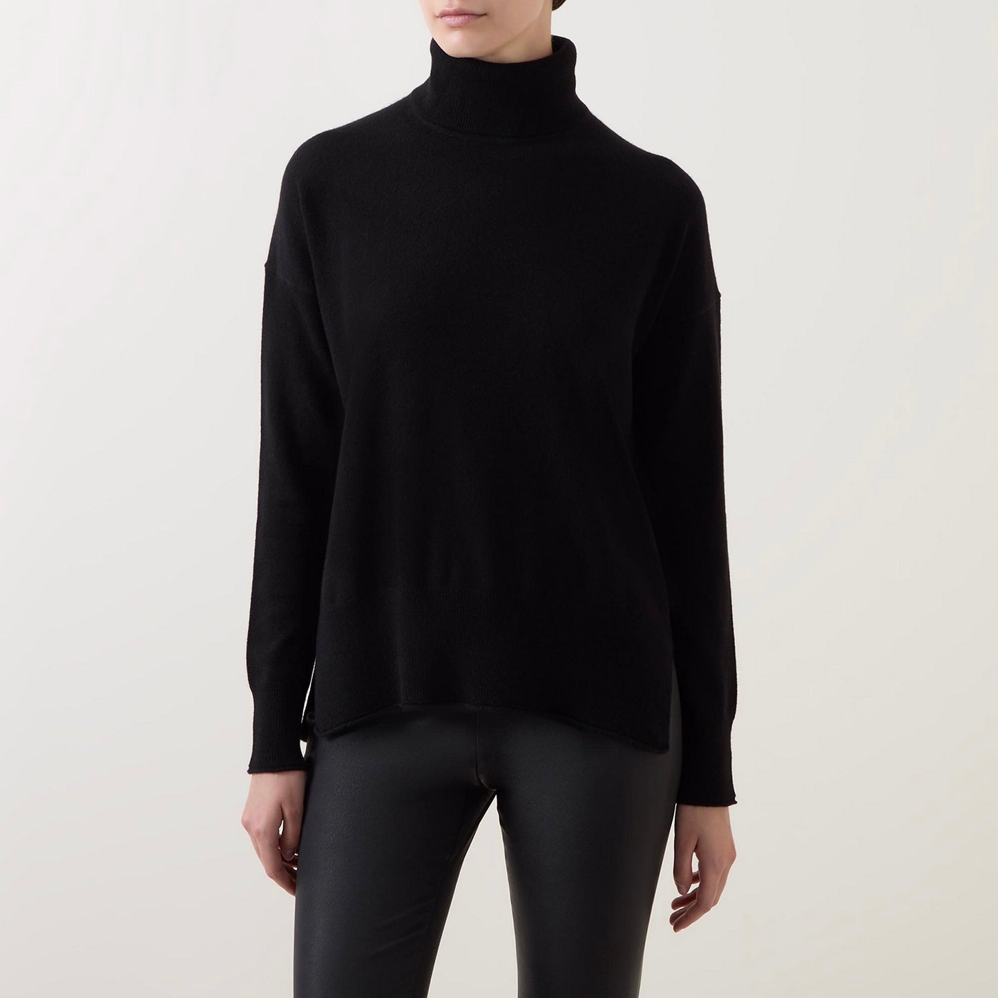 Theory Women's Karenia Turtleneck Cashmere Sweater  Color Black Size S