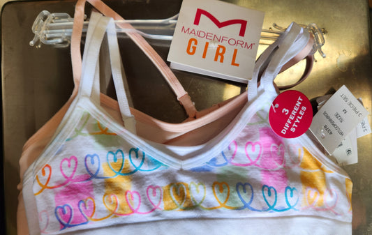 Maidenform 3-pc. Cropped Bralette  Color Assorted Size M (7/8)