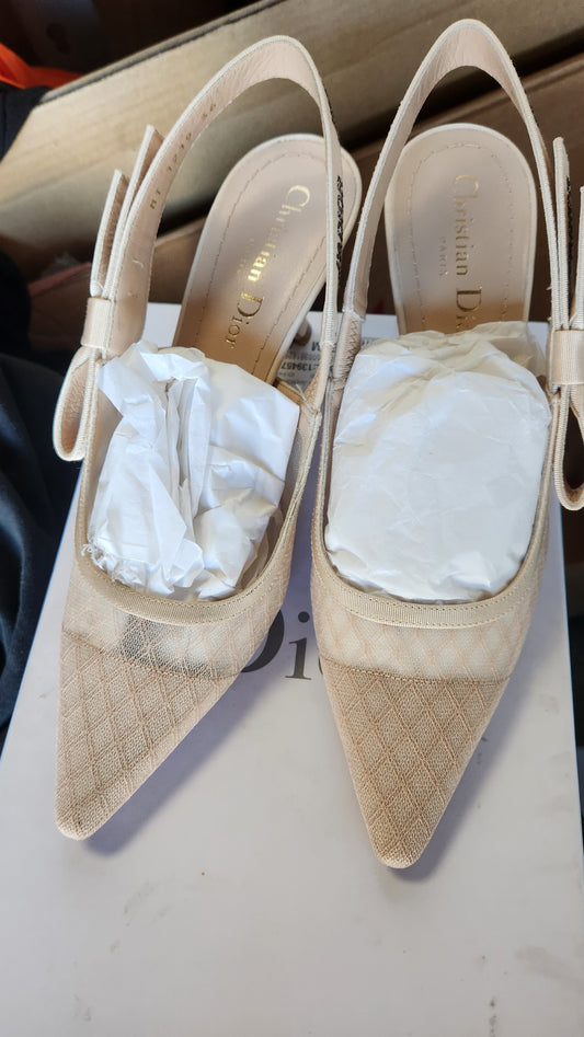 Dior Women's J'Adior Slingback Pump  Color Nude Size EU36/US6