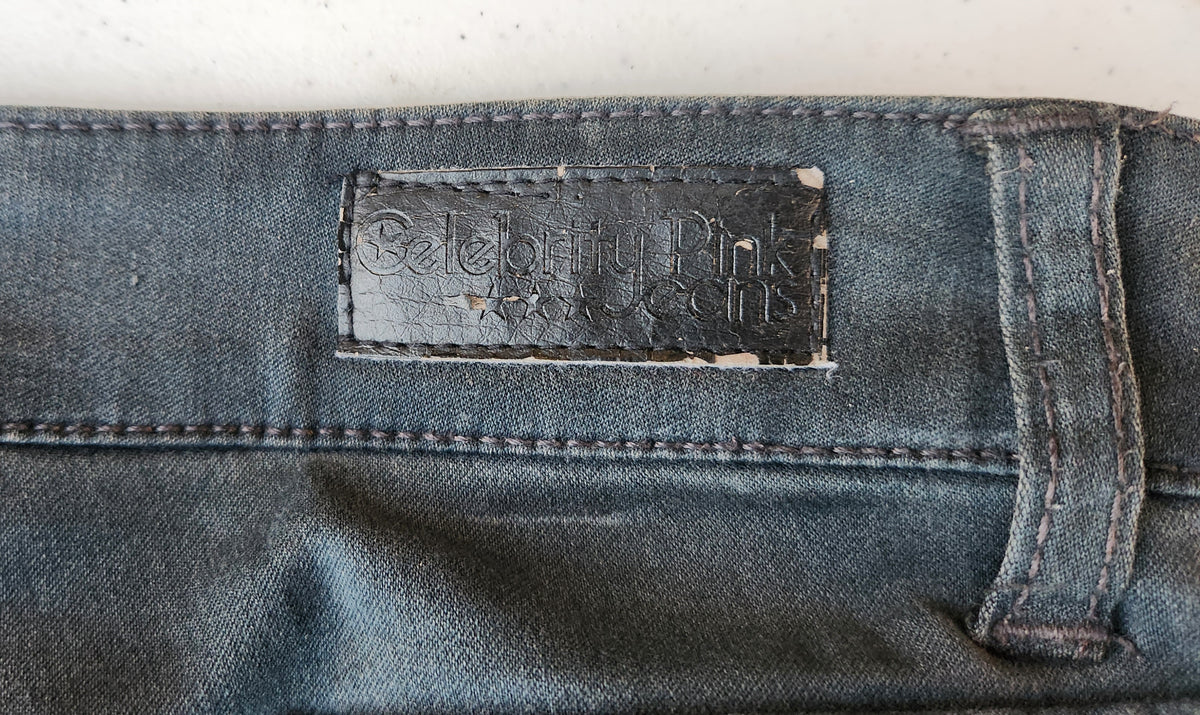 Celebrity Pink Juniors Ankle Skinny Jeans  Color Black Rinse Size 7
