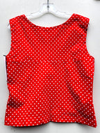 Joseph Ribkoff Women's Camisole Square Neck Top  Color Red Polka Size 14