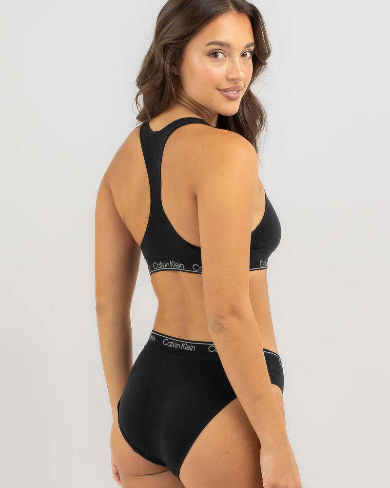 Calvin Klein Modern Seamless Naturals Lightly Lined Bralette  Black Size XS