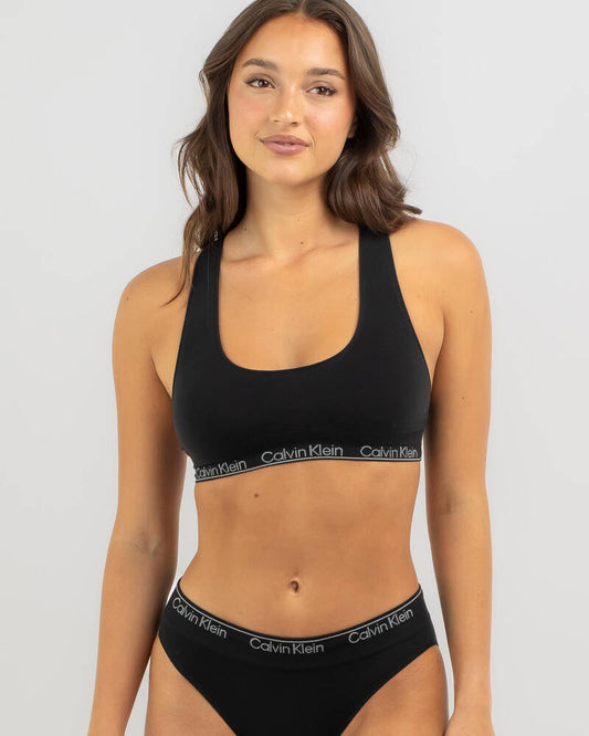 Calvin Klein Modern Seamless Naturals Lightly Lined Bralette  Black Size XS