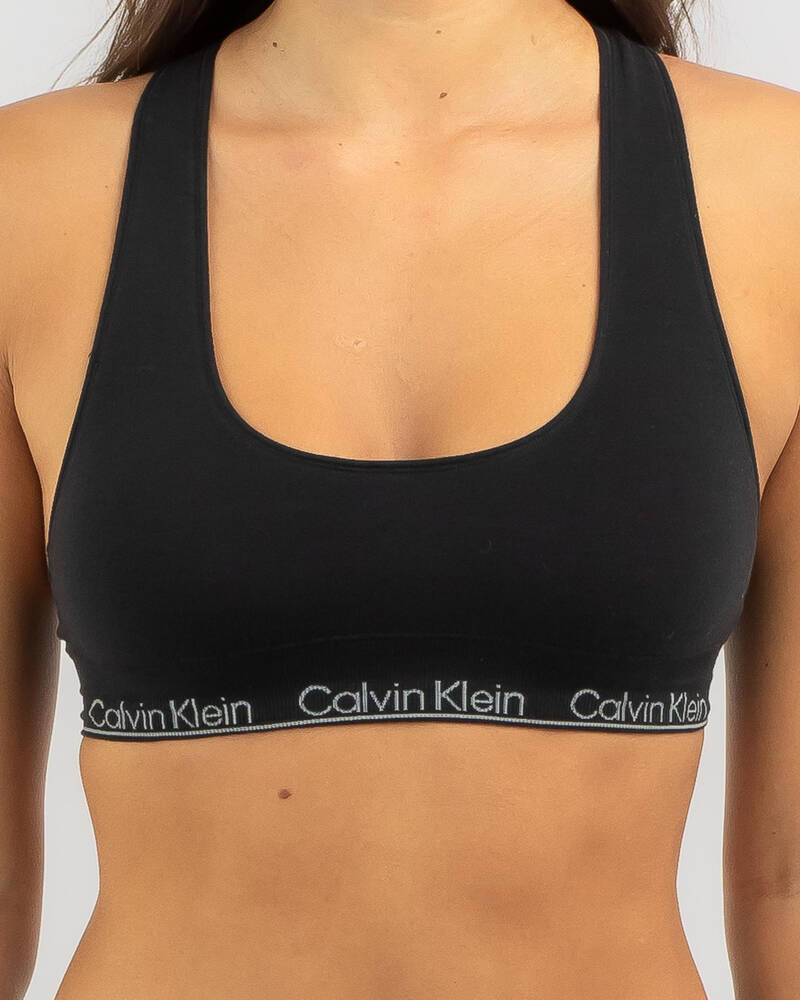Calvin Klein Modern Seamless Naturals Lightly Lined Bralette  Black Size XS