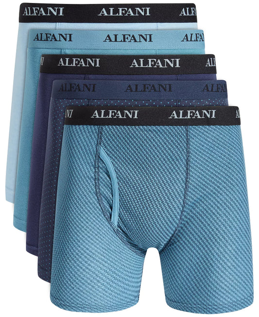 ALFANI Men's 5-Pk. Boxer Briefs Color Blue Size S