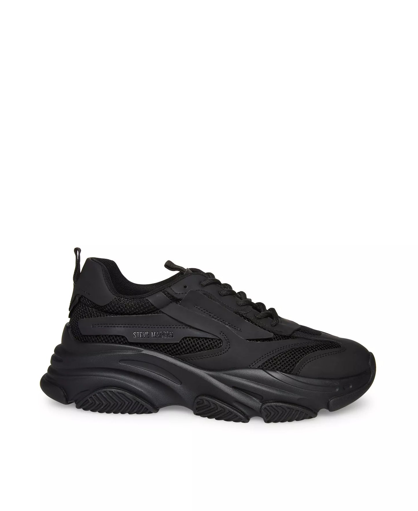 Steve Madden Men's Possess Lace-Up Sneakers  Black Size 10.5