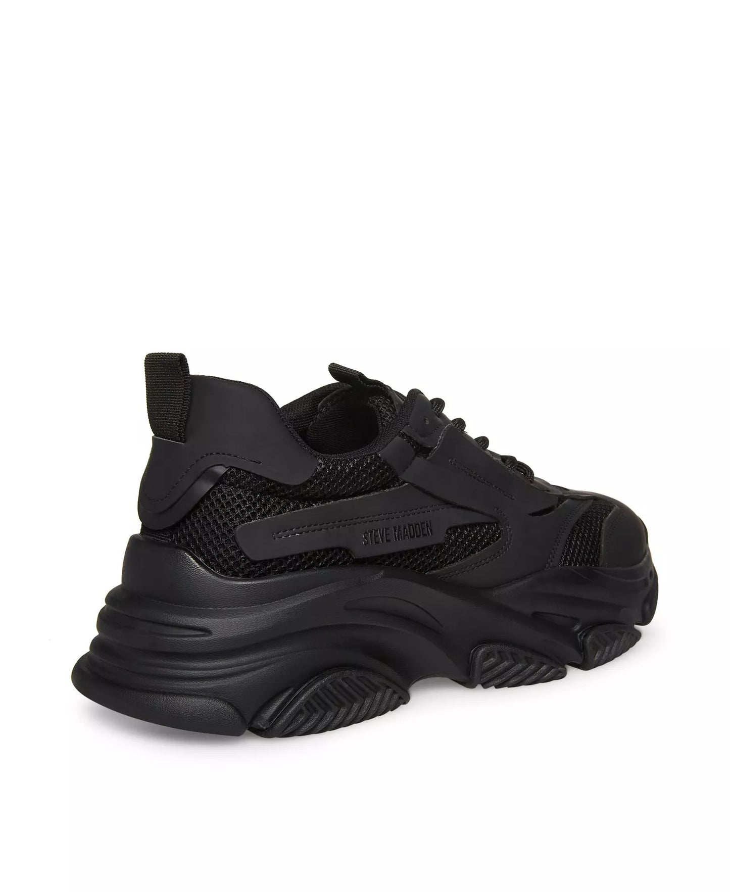 Steve Madden Men's Possess Lace-Up Sneakers  Black Size 10.5