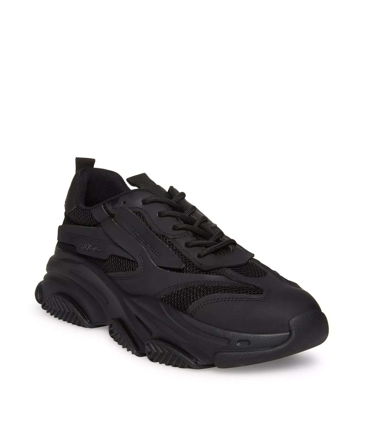 Steve Madden Men's Possess Lace-Up Sneakers  Black Size 10.5