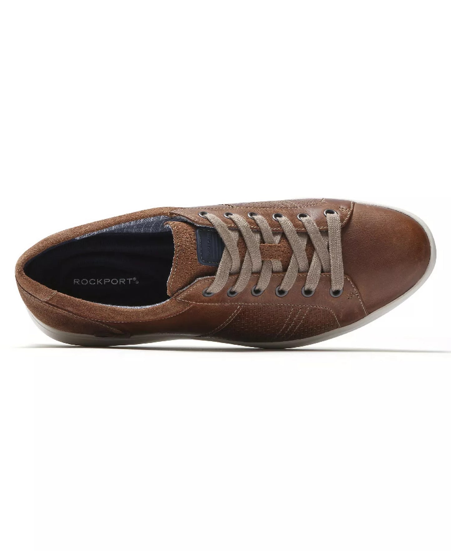 Rockport Men's Colle Tie Lace-Up Sneakers  Tan Size 14