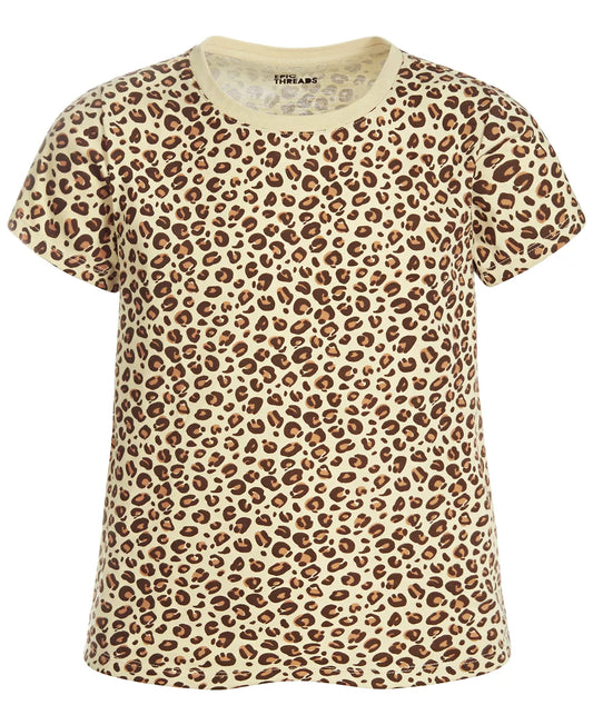 Epic Threads Girls Leopard-Print T-Shirt  Color Mojave Size M (8-10)