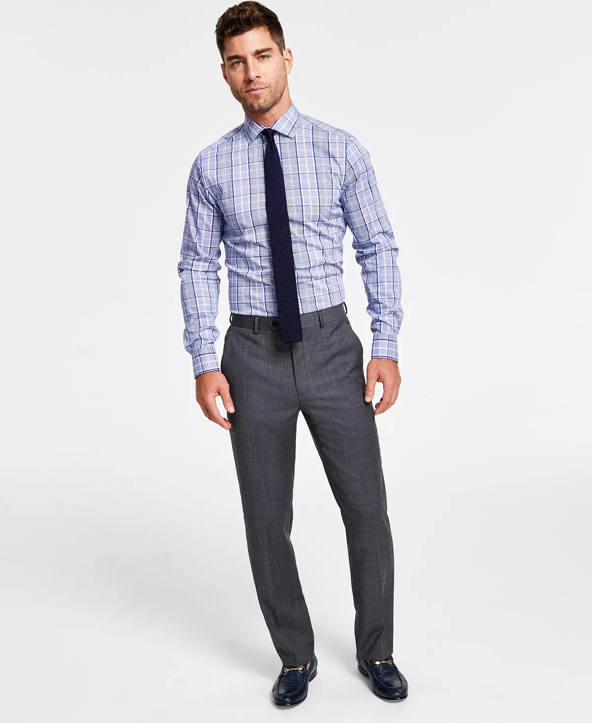 Lauren Ralph Lauren Men's Wool-Blend Classic-Fit UltraFlex Suit Pants  Gray 38Wx30L