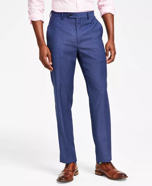 Lauren Ralph Lauren Men's Classic-Fit UltraFlex Stretch Suit Pants  Color Blue Birdseye W32xL30