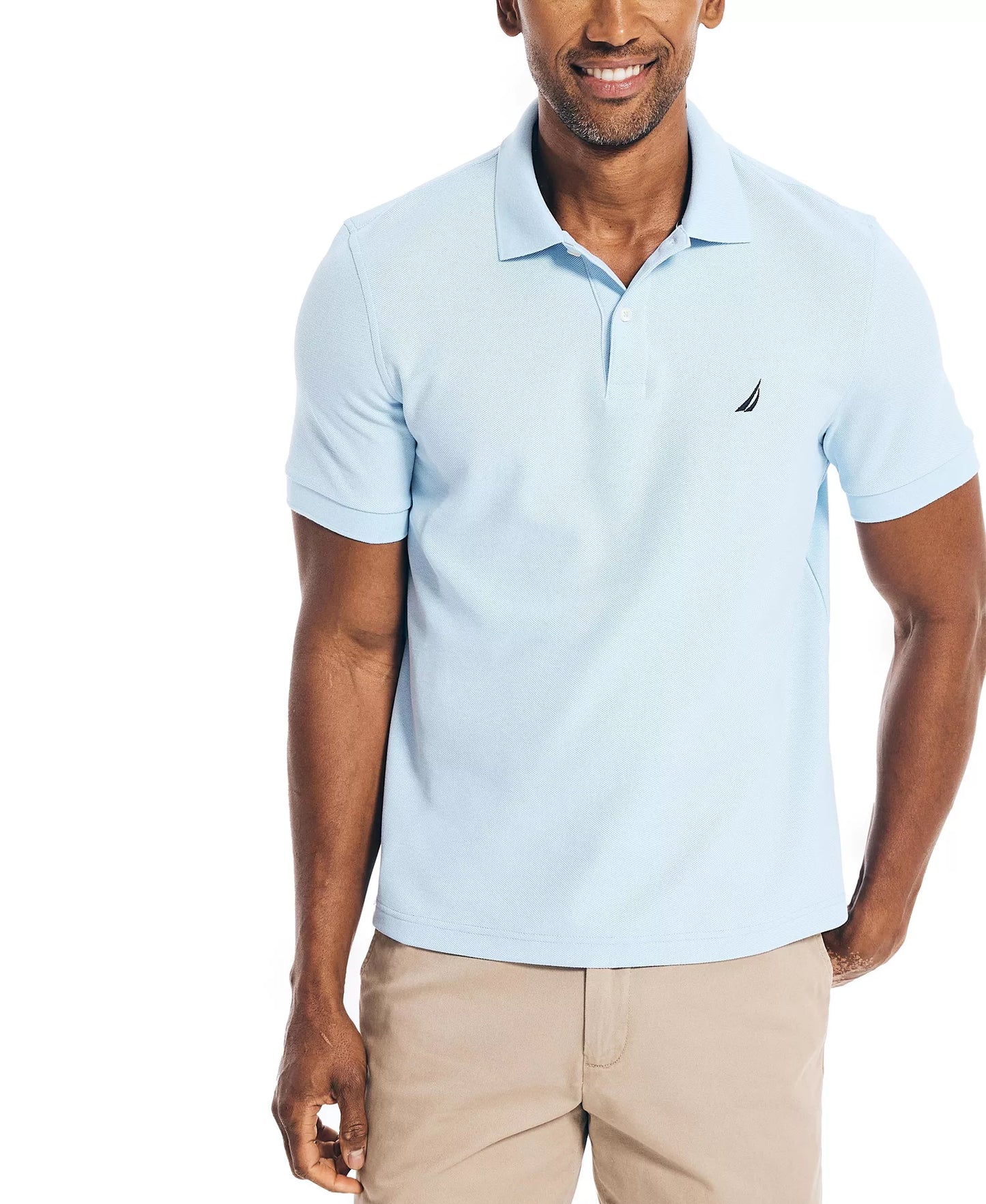 Nautica Men's Classic Performance Deck Polo Shirt  Noon Blue Size S Style K15101