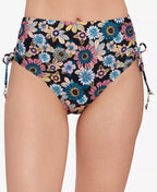 Salt Cove Juniors' Lace-Side Bikini Bottom  Color In Full Bloom Size M
