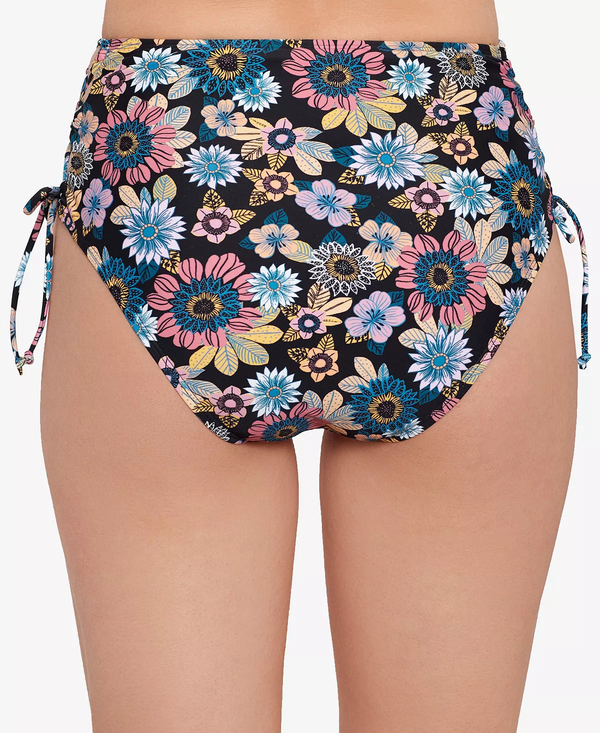 Salt Cove Juniors' Lace-Side Bikini Bottom  Color In Full Bloom Size M