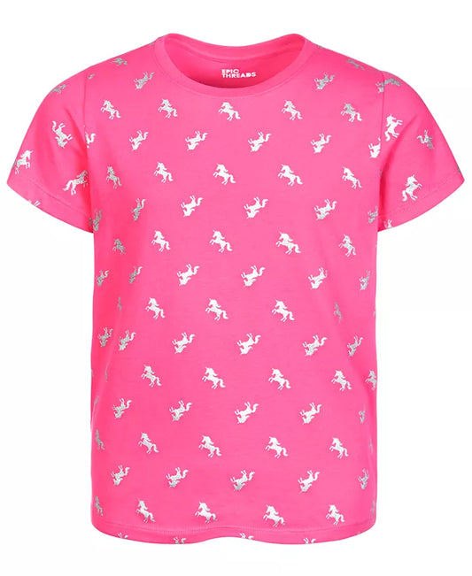 Epic Threads Little Girls Unicorn-Print T-Shirt  Color Sweet Berry Size 3T