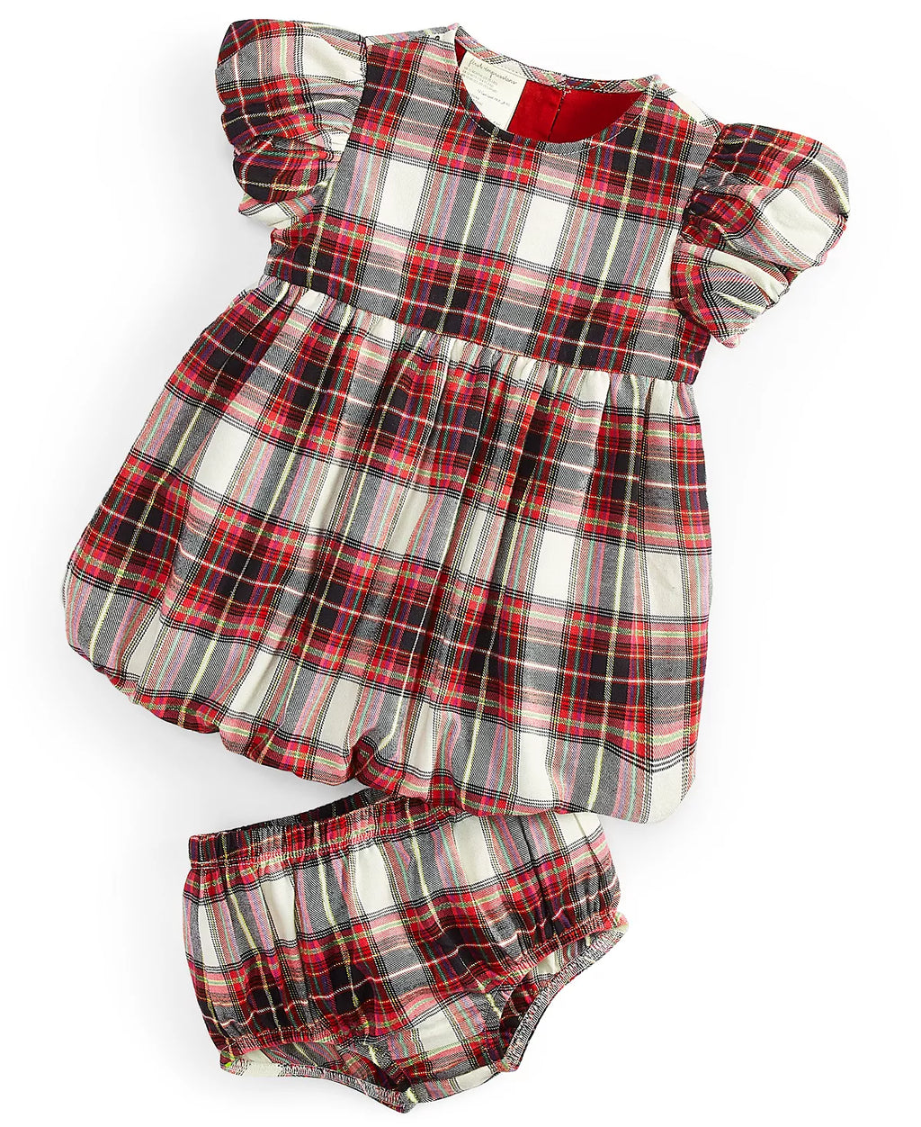 First Impressions Baby Girls 2-Pc. Tartan Bloomers & Dress Set  Color Winter Ivory Size 6-9 months