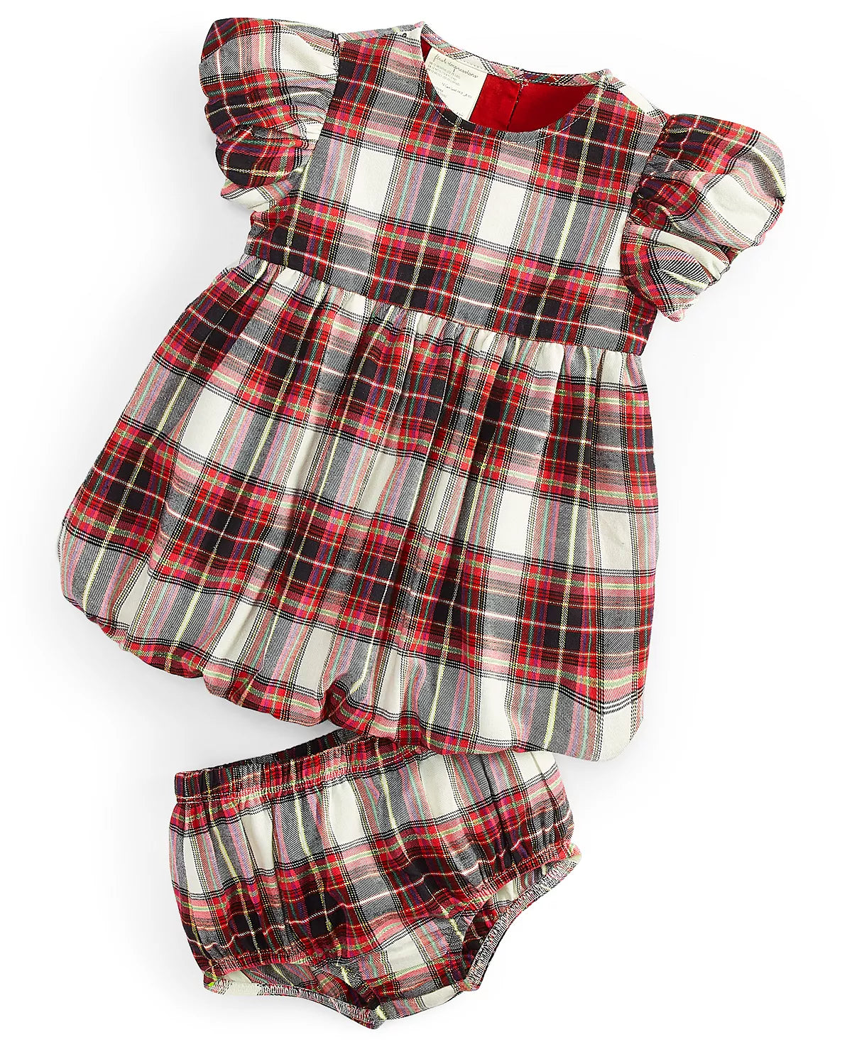 First Impressions Baby Girls 2-Pc. Tartan Bloomers & Dress Set  Color Winter Ivory Size 6-9 months