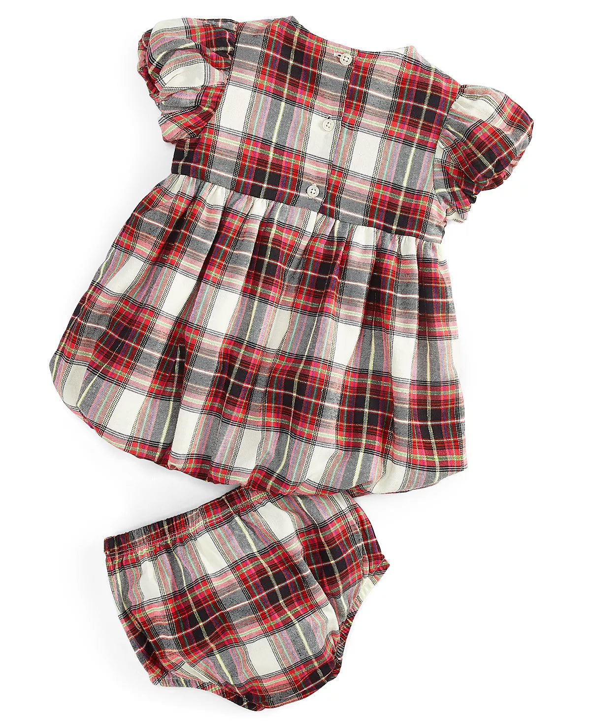 First Impressions Baby Girls 2-Pc. Tartan Bloomers & Dress Set  Color Winter Ivory Size 6-9 months