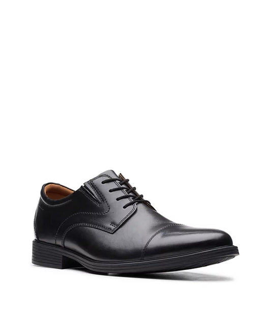 Clarks Men's Whiddon Cap-Toe Oxfords  Black Size 7